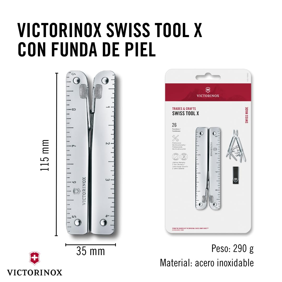 Victorinox Swisstool X, en Funda de Cuero