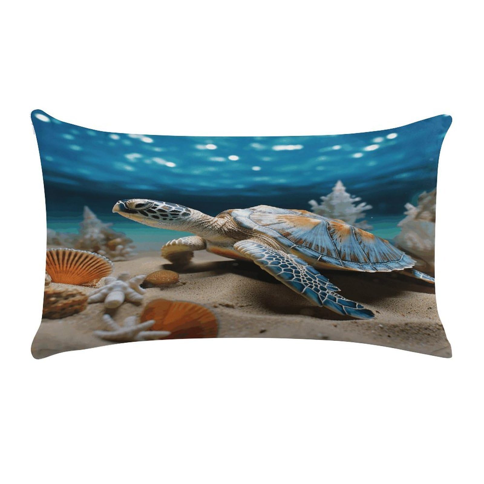 Wsoihfec Style Sea Conch Shell Starfish Turtlecushion Case Throw Pillow Cover
