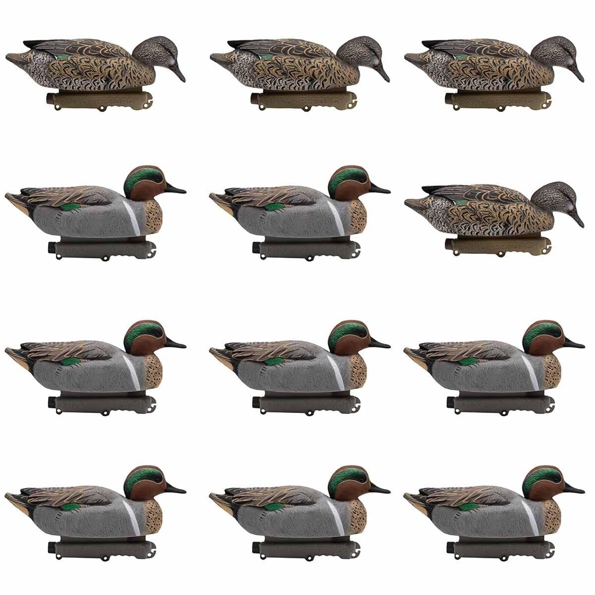 Final Approach HD Greenwing Teal Floater Duck Decoys, 12 Pack
