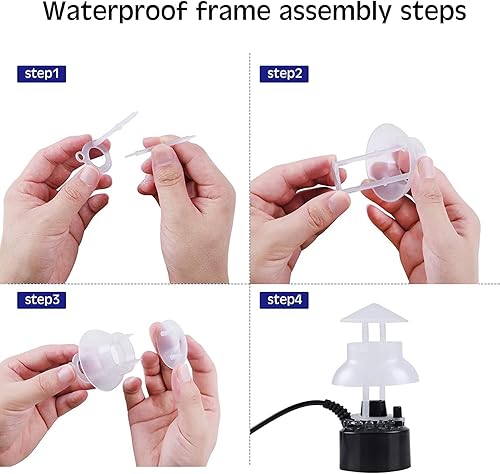 Miniatura 5 de Máquina de niebla, 12 LED Mister Forgger con protector contra salpicaduras, máquina de niebla de gran capacidad para decoración navideña