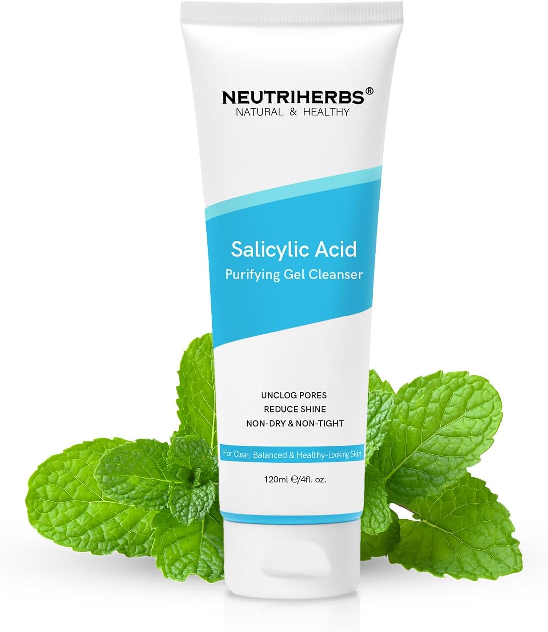 Salicylic Acid Face Wash, Salicylic Acid Cleanser for Acne-120ml, Gentle Exfoliating Facewash for Oily/Acne-prone skin, SA Acne Treatment Hydrating Cleanser, Acne Facial Wash for Women/Men