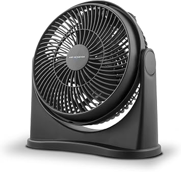 Air Monster 15655 High Velocity Personal Desk Fan, 8 Inch, Black | 3 Speed, Adjustable Tilt, Mini, Wall Mount Option with Carry Handle