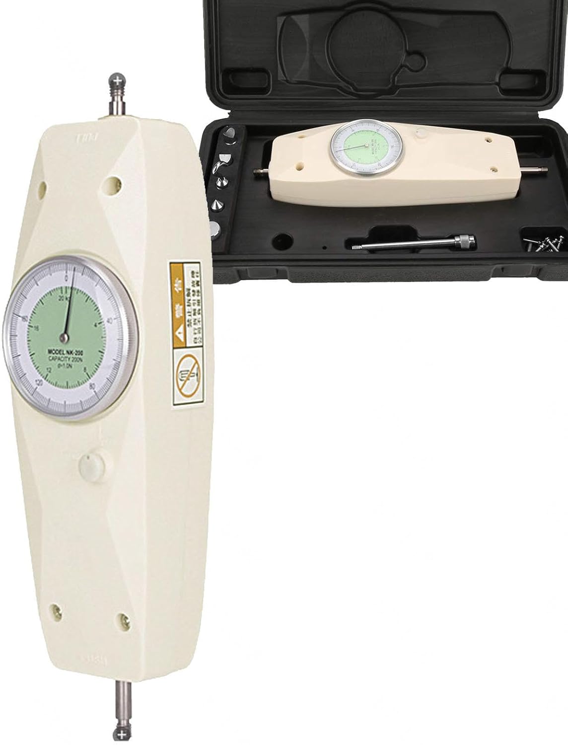 Handheld Force Gauge, NK-20 Mechanical Analog Push Pull Gauge, Accuracy ±1% Portable Tester High Precision Measuring Instruments Pressure Gauge for Experiments