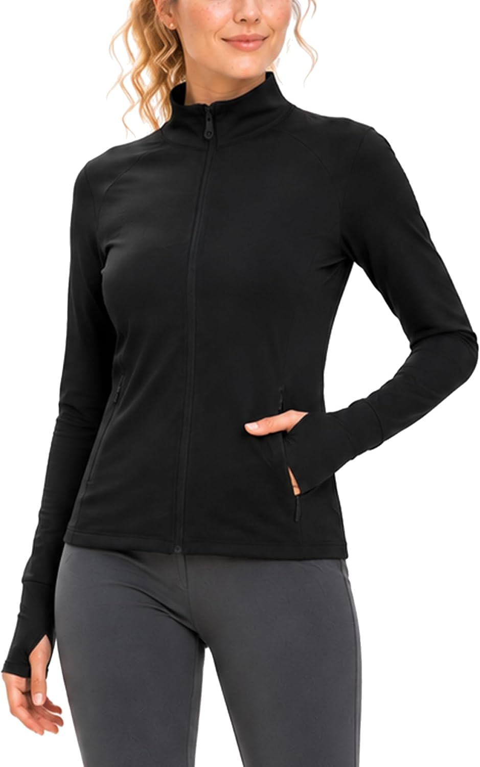 Women's Fleece Jacket Athletic Warm Full-Zip Polar Soft Long Sleeve