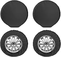 KALINCO 4-Pack RV Tire Covers - Waterproof UV-Resistant Wheel Protectors for Trailers, Trucks, SUVs Against Sun, Rain, Snow