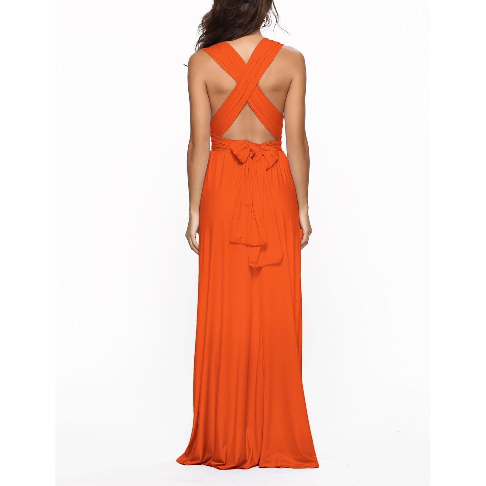Robe élégante convertible multidirectionnelle pour demoiselle d'honneur - Robe d'invité de mariage pour femme - S XL