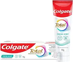 Creme Dental Colgate Total Fresh Mint, Anticárie com Flúor, para um Hálito Fresco e Duradouro, 90g