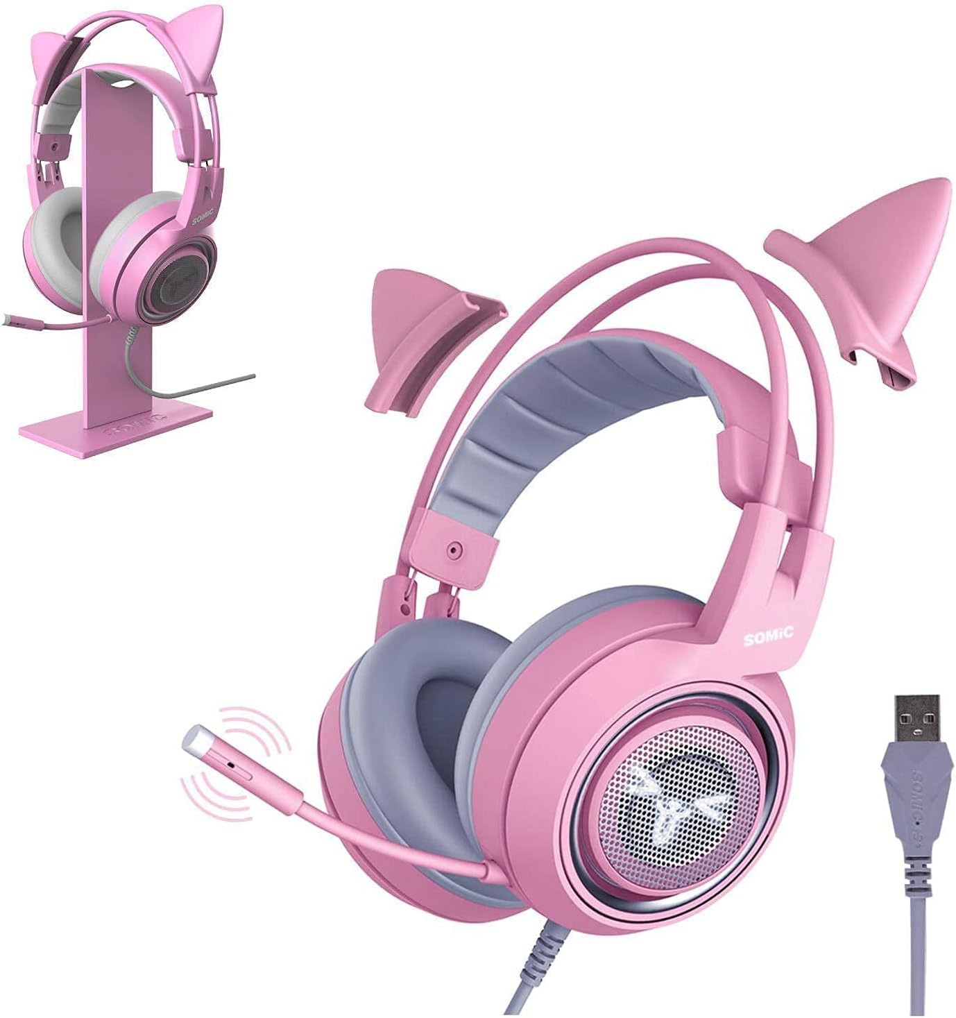 SOMIC G951pink Gaming Headset for PC, PS4, Laptop: Togo Ubuy