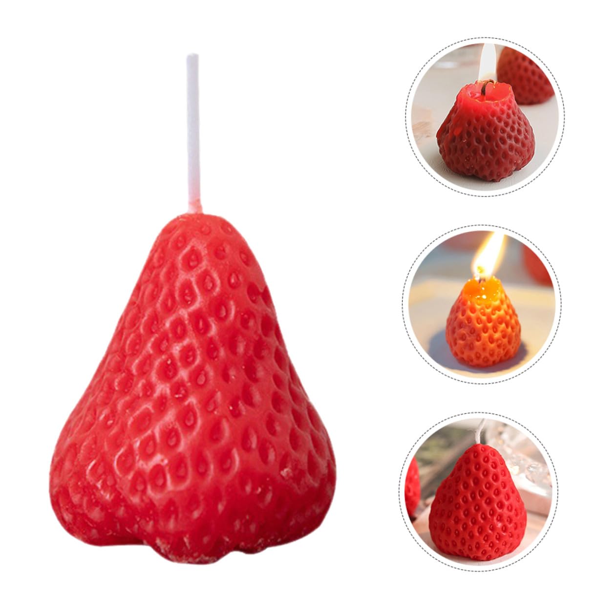 Cabilock 9 Candele Profumate alla Fragola Lumini Decorativi Rosso Intenso per Feste Matrimoni e Regali Set di Candele Artigianali Fragranza Leggera Atmosfera Calda e Rilassante per
