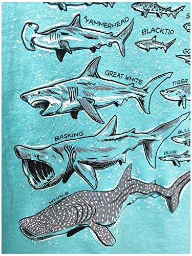 Shark Species | Cool Ocean Fan Boy Girl Birthday Party Swim Shirt T-Shirt - (Youth,M) #TOP2