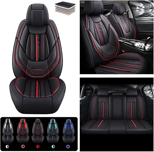 Miniatura 3 de Fundas de asiento de automóvil para Chevrolet Camaro SS 2010-2015 de cuero 5 asientos, juego completo de cojines impermeables, fundas protectoras de