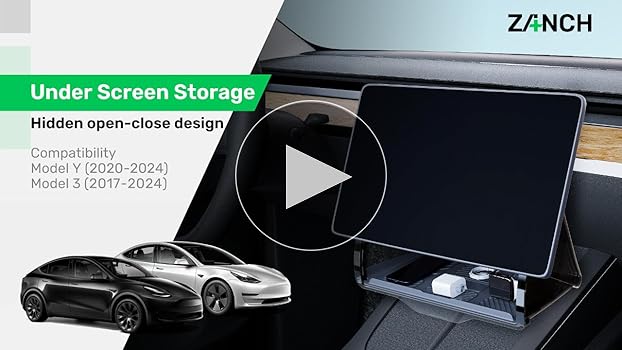 Organizer Nascosto Per Tesla Model Y/3 2024-2025 - Vanetto Antiscivolo Sotto Schermo Console Centrale - Foto 7