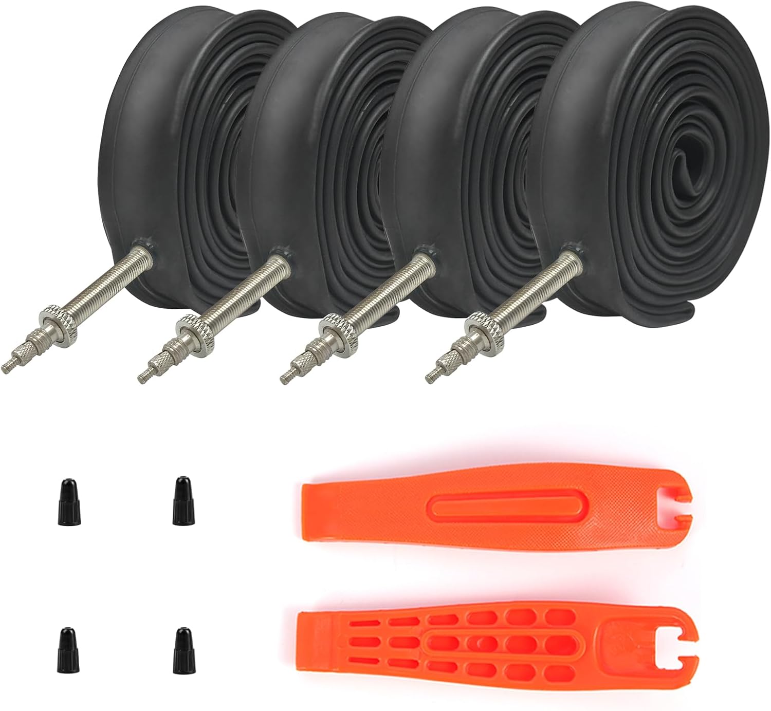 Bike Tubes 4 Packs 700x23 700x25C 48mm 60mm 80mm Road Bike Inner Tubes