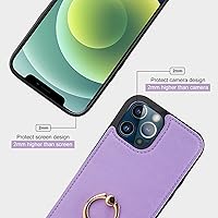 Vista 8 de Folosu Funda compatible con iPhone 1212 Pro con soporte para tarjetas, rotación de 360, soporte de anillo de dedo con función atril, protección