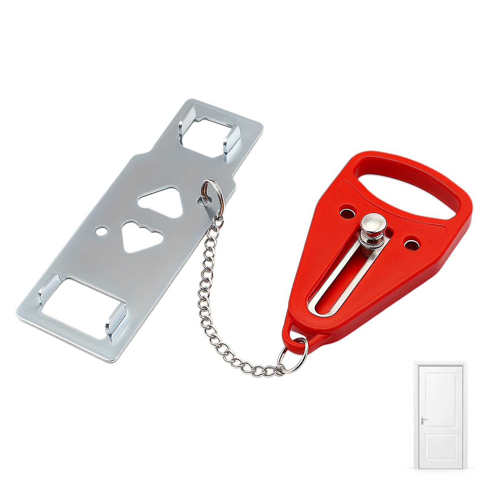 ChenYu99 Portable Door Lock for Travel Hotel Security, Heavy Duty Home Safety Door Lock for Extra Privacy & Anti-Intrusion, No-Tool Install Security Latch for Apartment, Dormitory, Short-Term Rentals