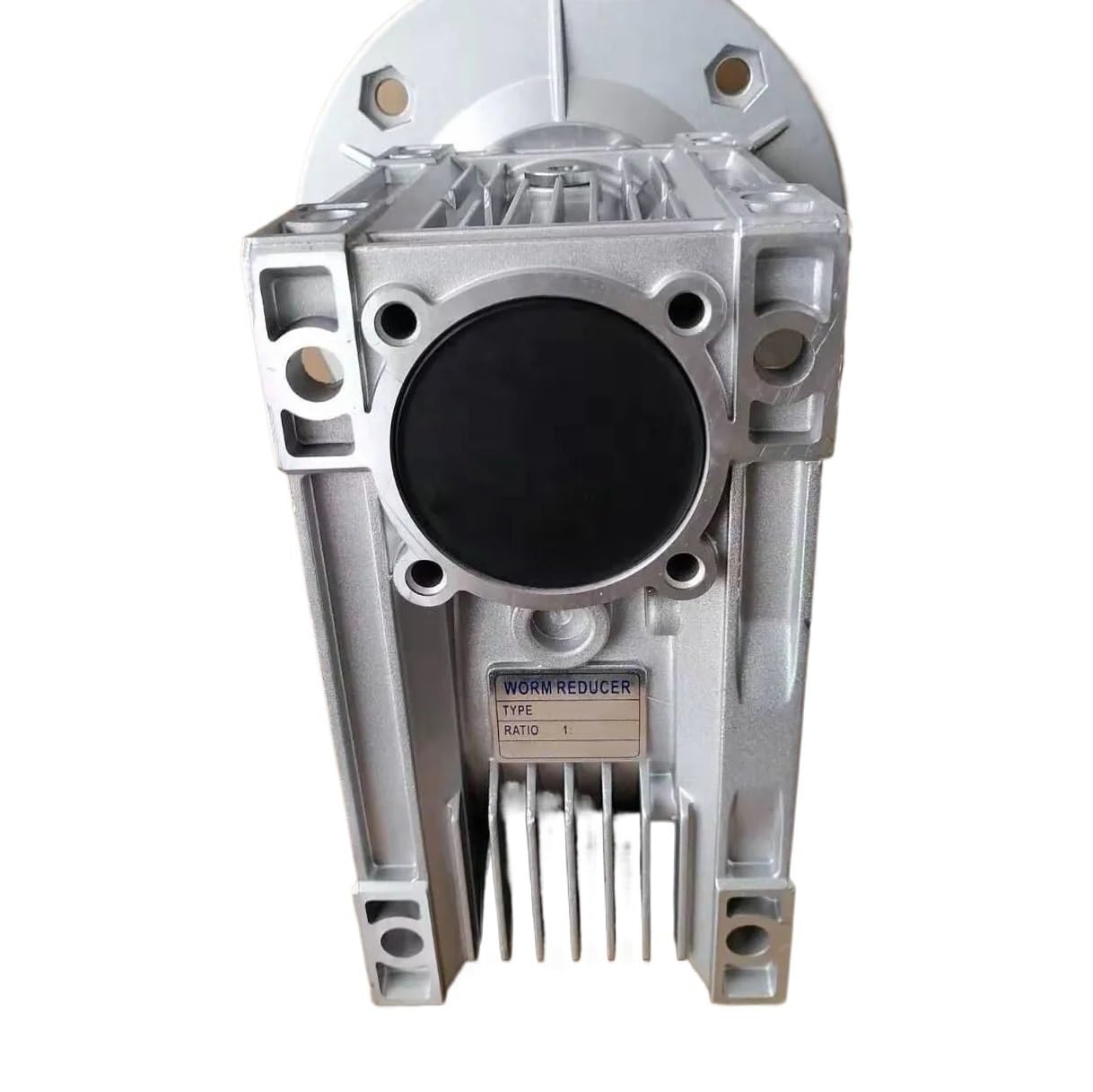 Riduttore di velocità a vite senza fine con flangia rotonda NMRV090, foro di ingresso da 19 mm, foro di uscita da 38 mm con motore con chiavetta da 10 mm(7.5 to 1 Input 80B5)