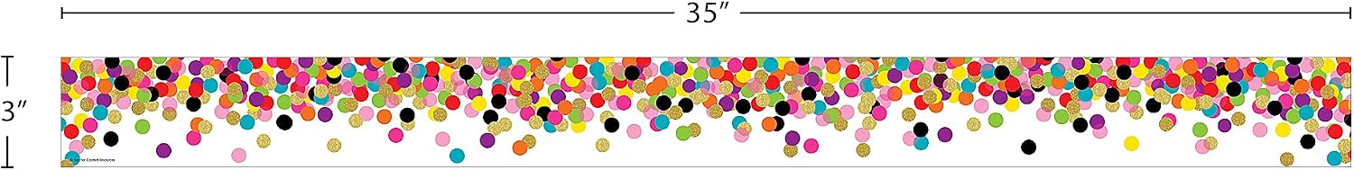 Teacher Created Resources (5609) Confetti Straight Border Trim