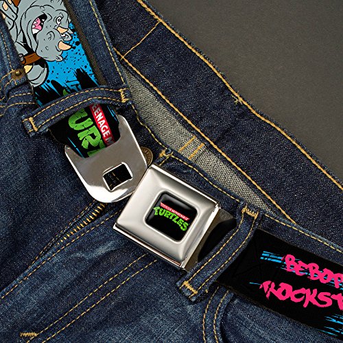 Nickelodeon Seatbelt Buckle Belt, TMNT Bebop And Rocksteady Back to Back Pose2