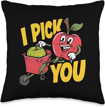 I Pick You Apple Throw Pillow