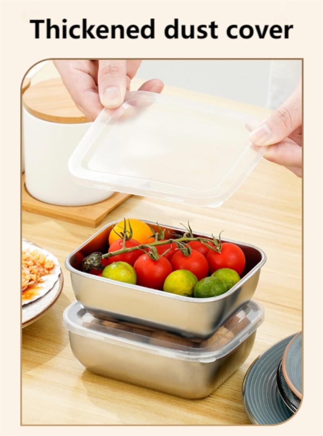 Stainless Steel Storage Containers with Lids, Fruit Storage Containers Lunch Box Stackable Meal Prep Boxes for Kitchen, Pantry, Freezer, Snacks, Leftovers and Daily Use 2026 - view 5