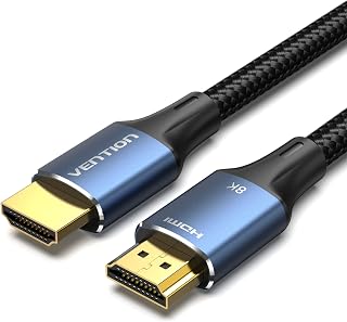 VENTION 8K HDMI Cable 2m, Certified 8K60Hz 4K120Hz Ultra High Speed HDMI Lead 2.1 Cable, Support eARC HDR Dolby Atmos HDCP 2.2 2.3 Compatible with Fire TV Xbox PS5 PS4 Monitor Blu-ray Soundbar 6.5FT