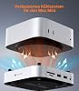 NOVOO Mac Mini M4 Dock SSD NVMe Case USB C Hub Stand - All-in-One 10Gbps Extension Docking Station with 8TB NVMe SD/TF Card Reader Audio Magnetic Design Plug & Play for Mac Mini M4/M4 Pro