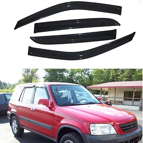 Wensdy 4 deflectores de ventilación de viento para ventana lateral, protección de lluvia y sol de montaje exterior, viseras de humo oscuro para CR-V