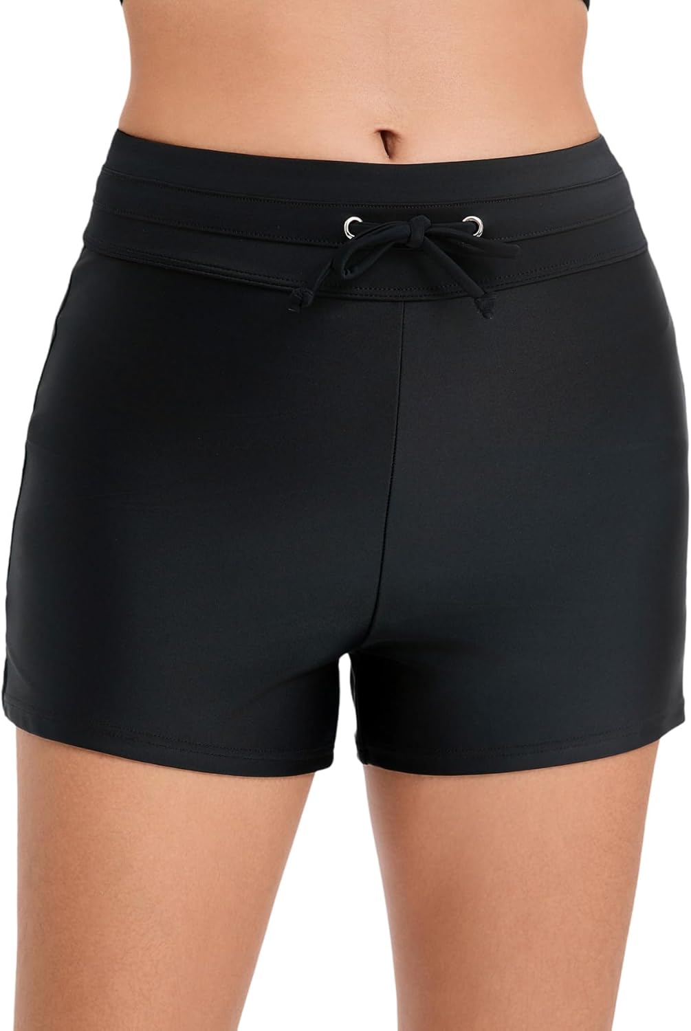 sand's coast Women Tummy Control Swim Shorts Drawstring High Waisted Bathing Suit Bottoms Swimming Board Shorts with Liner - Image 3