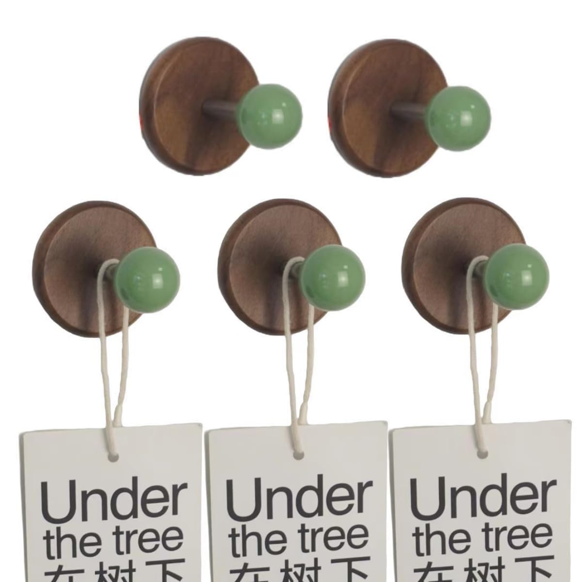 5 Pcs Colorful Magnetic Hooks Heavy Duty Magnet Hook Strong Neodymium Magnetic Coat Hooks Magnetic Hanger for Refrigerator, Metal Door, Locker for Hanging Towel, Coat, Bag, Umbrella (Green)