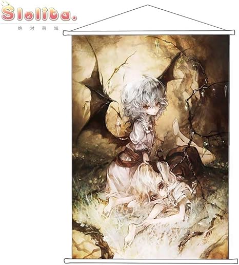 Amazon Slolita タペストリー 東方project 東方プロジェクト とうほうプロジェクト レミリア スカーレット Remilia Scarlet ポスター 掛ける絵 巻物 軸物 アニメ おしゃれ 萌え 100cmx70cm アニメ 萌えグッズ 通販