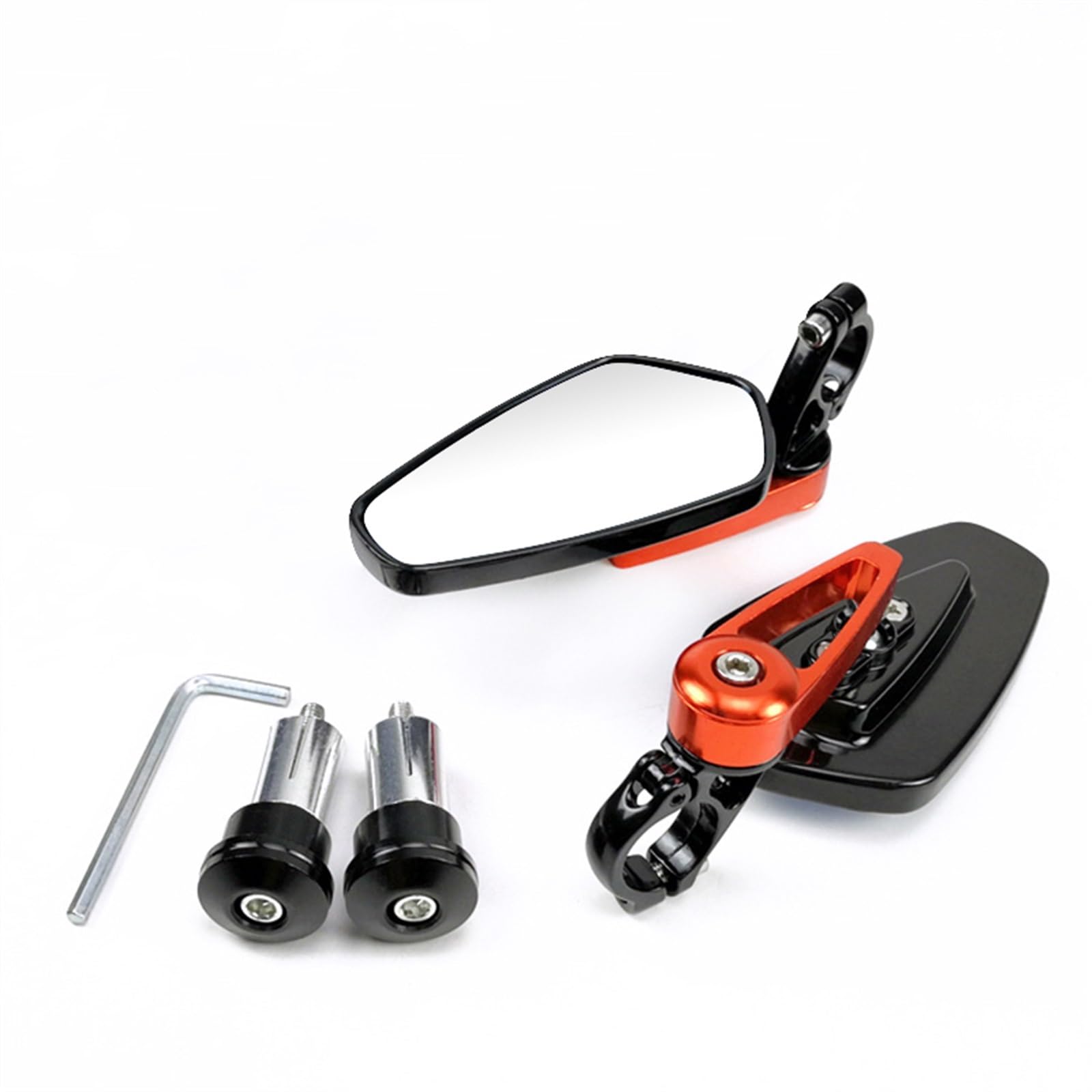Moto End Bar Specchietti Specchietti Retrovisori Per Manubrio Bici Moto Universali Per Specchietto Retrovisore Lato Barra Moto 7/8" 22mm Specchietto Retrovisore(B)
