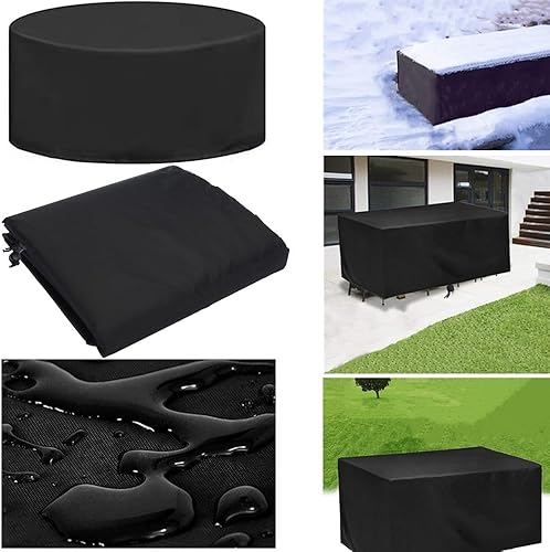 Miniatura 10 de Fundas para muebles de patio, funda impermeable para sofá al aire libre, 35.4 x 35.4 pulgadas, funda para mesa y silla, fundas resistentes,