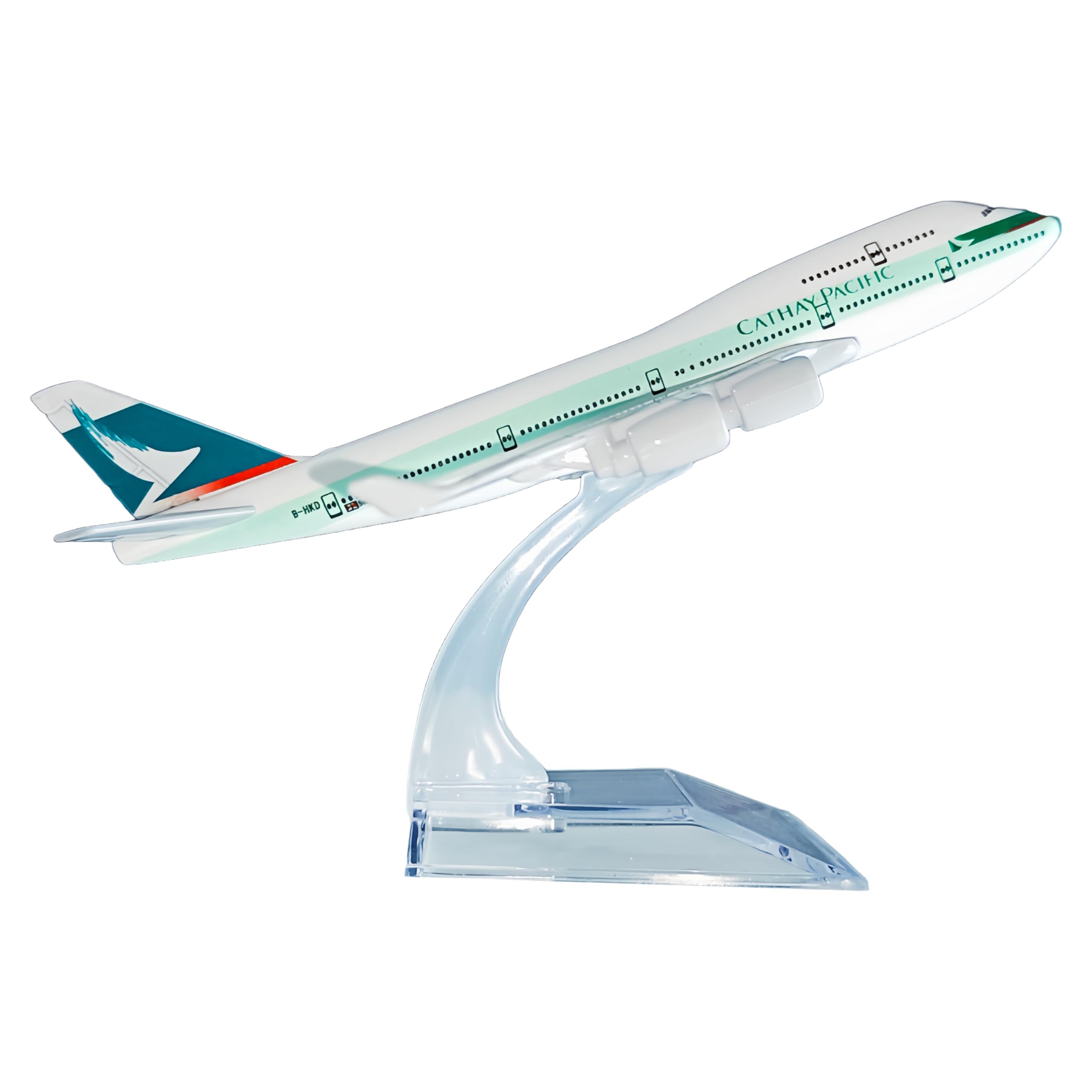 Kraledge 1/400 Scale Model CATHAY PACIFIC B747 Model Plane Diecast Model Airplanes for adults Die-cast Airplanes for Home/Office Décor