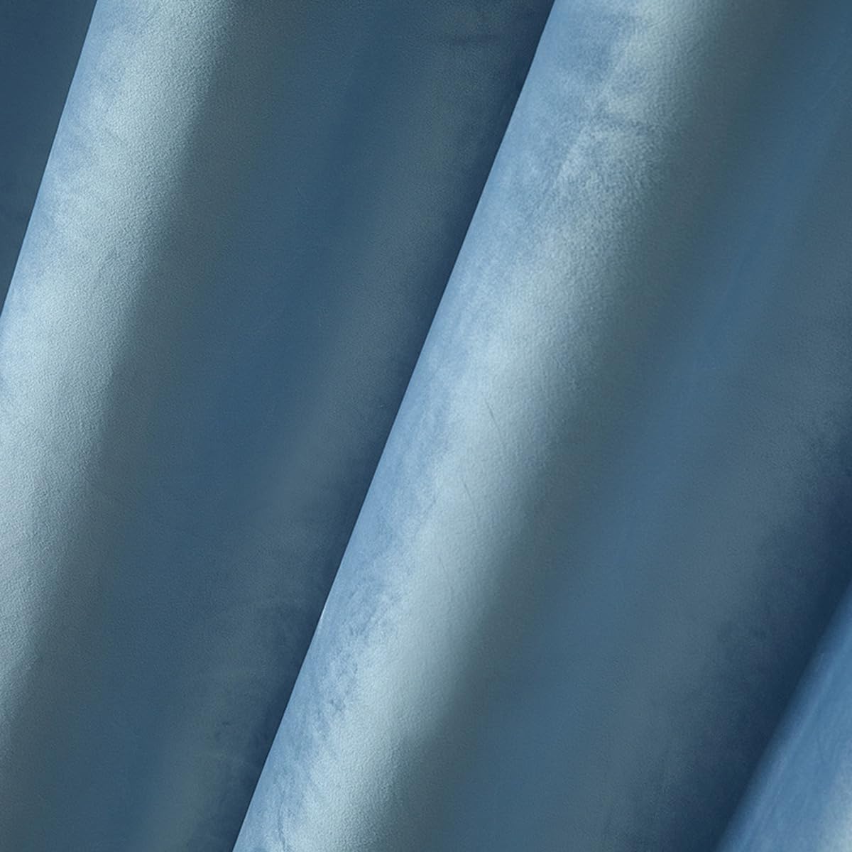 Rideaux en velours 100 % occultants - Bleu foncé - 2 panneaux à isolation thermique - Rideaux doux pour salon - Bloque la lumière et insonorisation - 214 x 259 cm