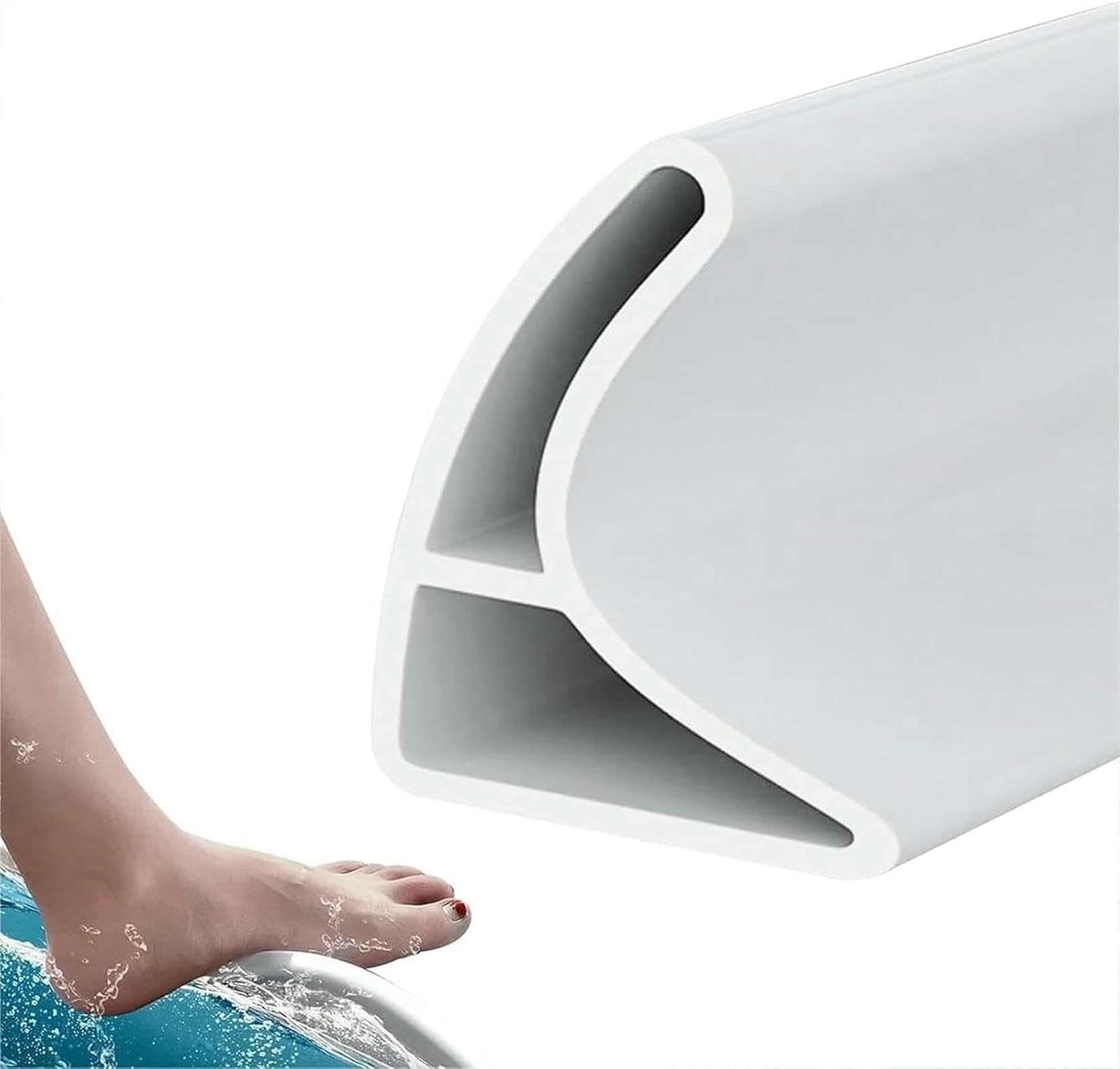 Séparation de l'eau sèche et humide pour douche avec barrage pliable de seuil