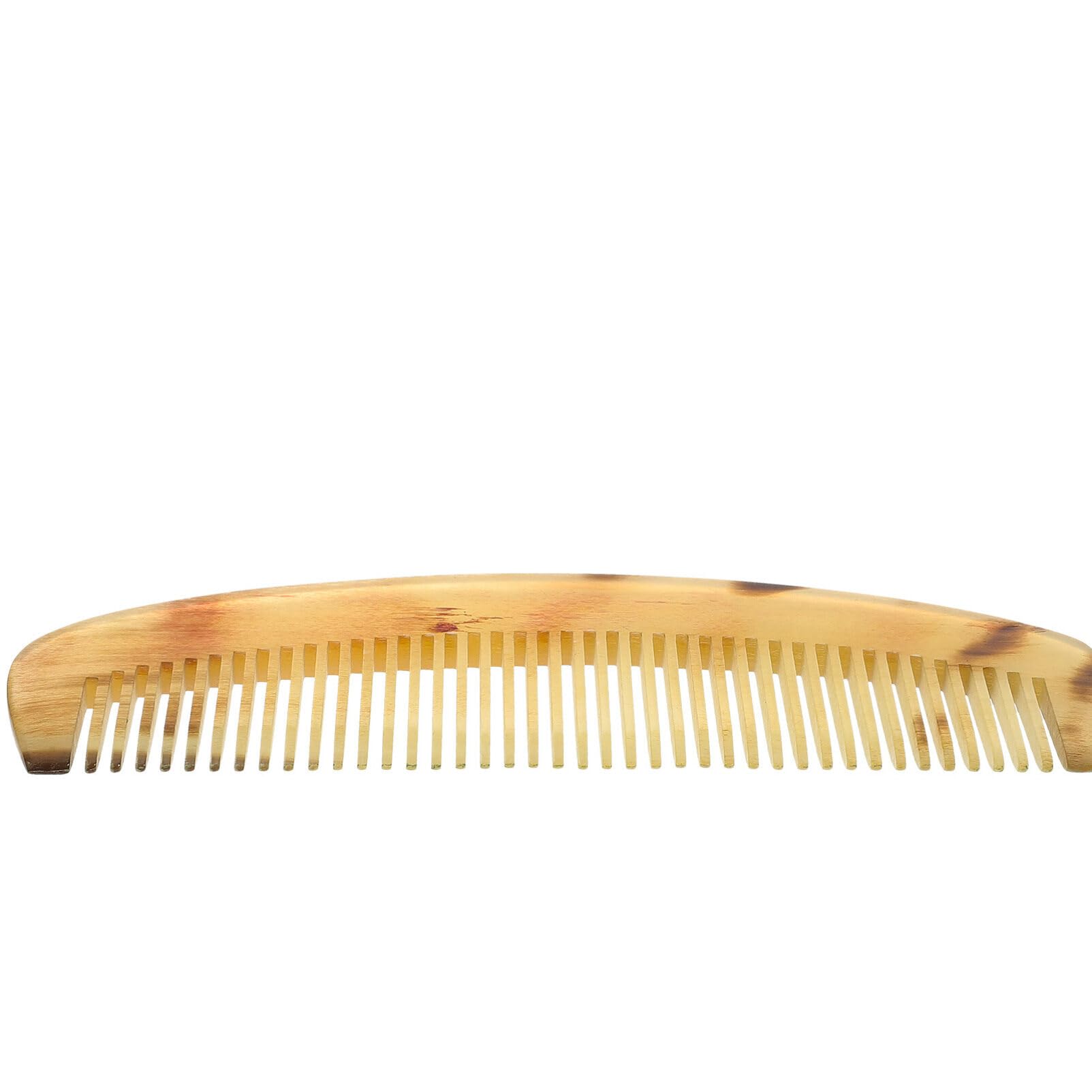 Uonlytech Pettine in Corno Naturale Antistatico Portatile Per Capelli E Barba Pettine Lisciante Compatto Per Donna Previene La Caduta Dei Capelli Ideale Per Viaggi E Uso Quotidiano