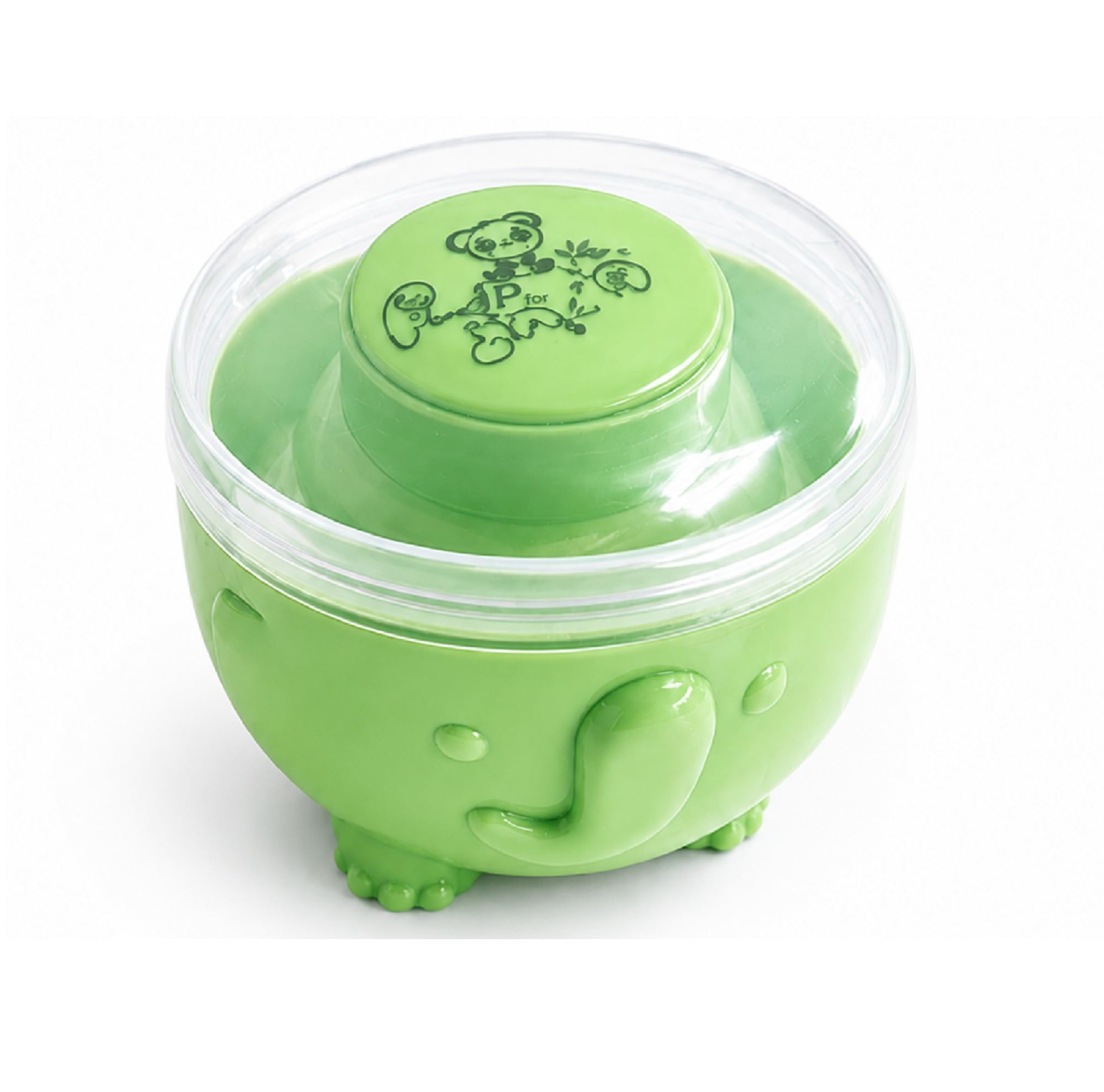 Hi Mom Baby Powder Puff Box with Soft Powder Puff Applicator Dusting Container for Newborn Infant Toddler Baby Talcum Powder Storage Case Portable Hygienic Baby Grooming Accessory - Green-image-0