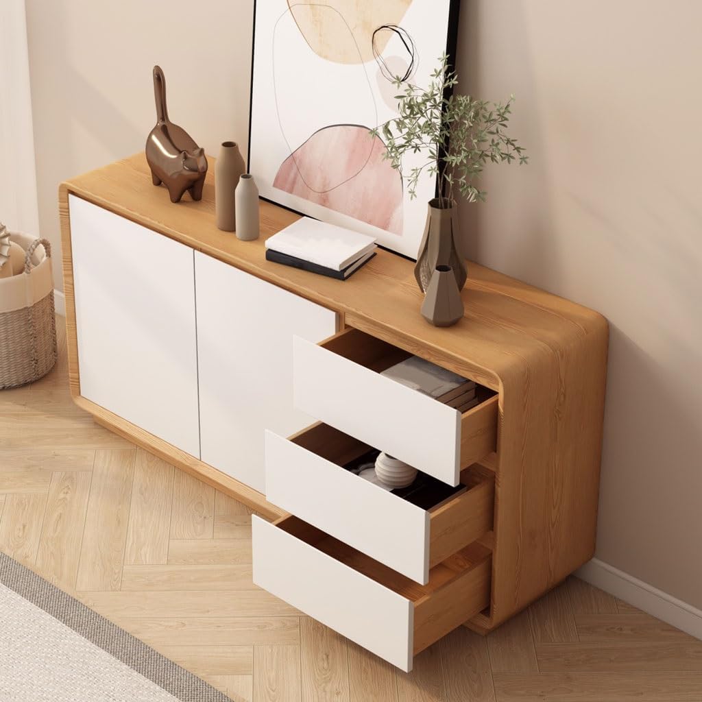 Buffet Cabinet Sideboard Kitchen Tableware Storage Cabinet Living Room Tea Rack Restaurant Entrance Buffet Cabinet with Storage