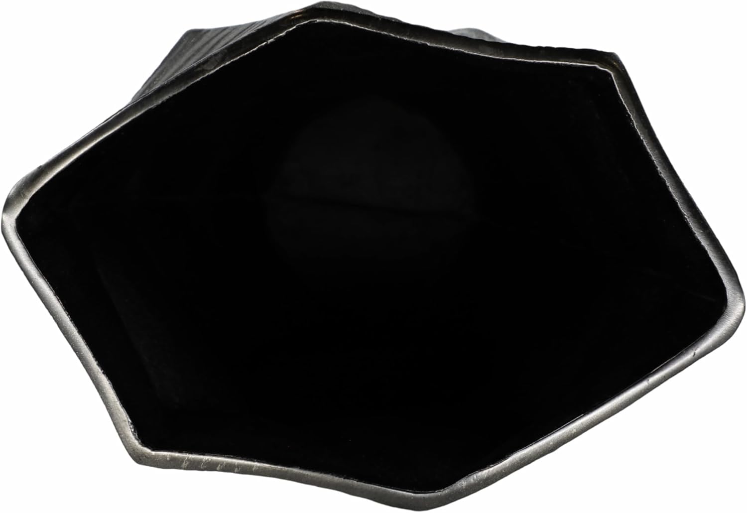 Geometric Metal Vase for Living Room Decor - Home Decor Accents with Faceted Texture Detail - Decorative Flower Vase for Room, Bedroom, House, Office, and Table Styling - 12", Gunmetal & Metallic