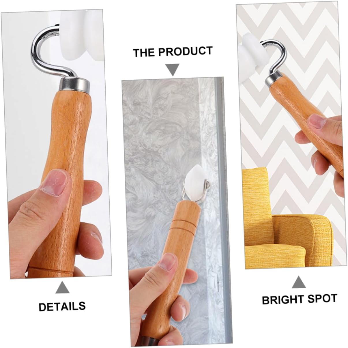 VILLCASE 2Pcs Wallpaper Seam Roller Ergonomic Flat Seam Tool for Home Car Decoration for Vinyl Film Sound Insulation Projects