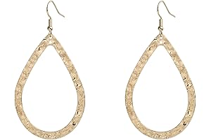 Hammered Gold Hoop Earrings