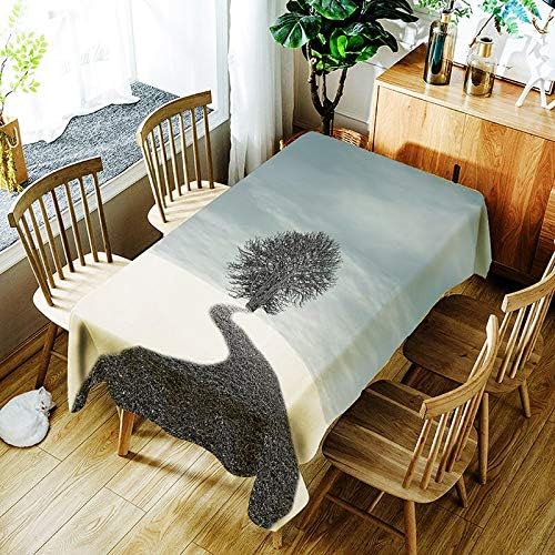 XXDD Creative Tablecloth 3D sika Deer and Colorful Flower Pattern Tablecloth Comfortable Waterproof Tablecloth Home A3 140x140cm