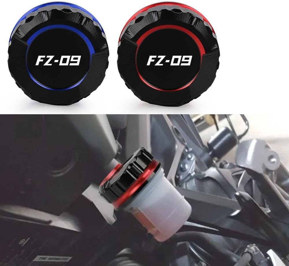 Motorcycle Oil Filler Caps, Motorcycle Accessory Rear Brake Fluid Reservoir Master Cylinder Cover CNC Oil Cap For FZ09 FZ-09 2014-2015-2016-2017