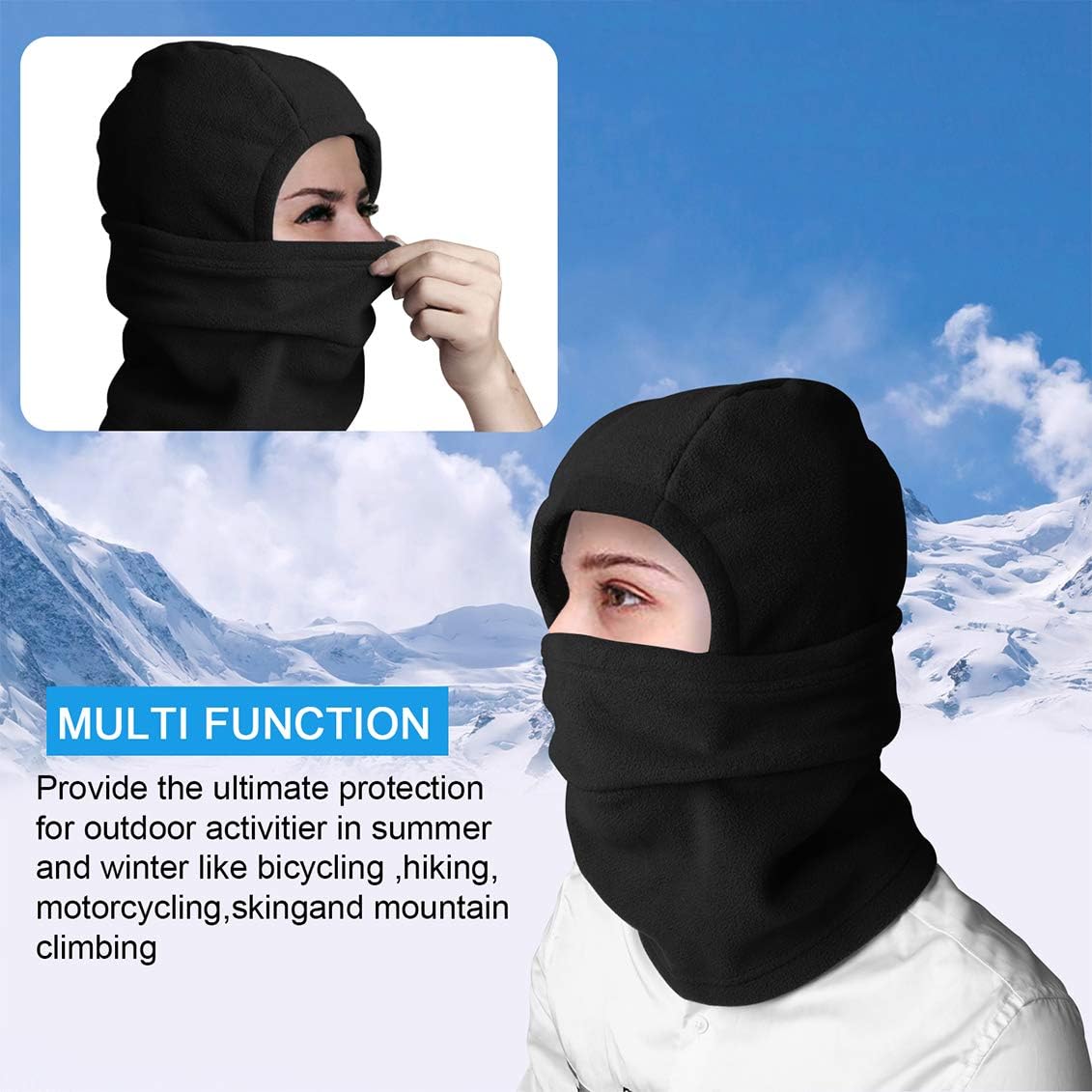 Balaclava Ski Mask Neck Mask for Winter,Warm and Windproof Fleece Sports for Unisex : Clothing, Shoes & Jewelry