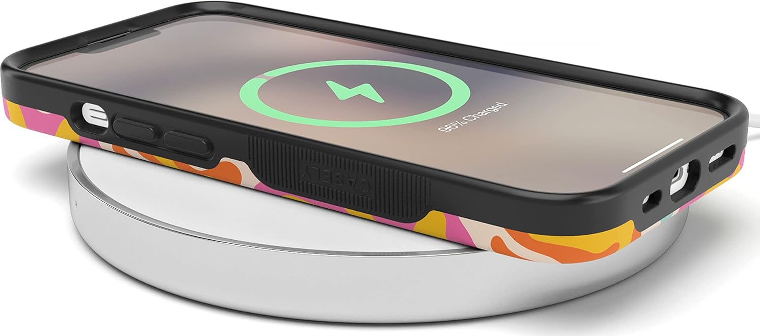 Casely iPhone 14 Plus Case | Tropical Color Splash | Abstract Retro | Bold Protective Design | Compatible with MagSafe