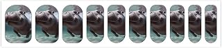Colorful Nail Art,Diving Hippo Print Fashion Nail Art,fashion Nail Decoration,four Seasons Nail Stickers