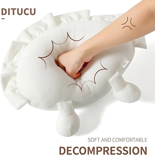 Miniatura 7 de Ditucu Linda almohada de peluche con forma de bola de masa hervida, divertida sopa de comida, juguetes de peluche de animales, regalos suaves para