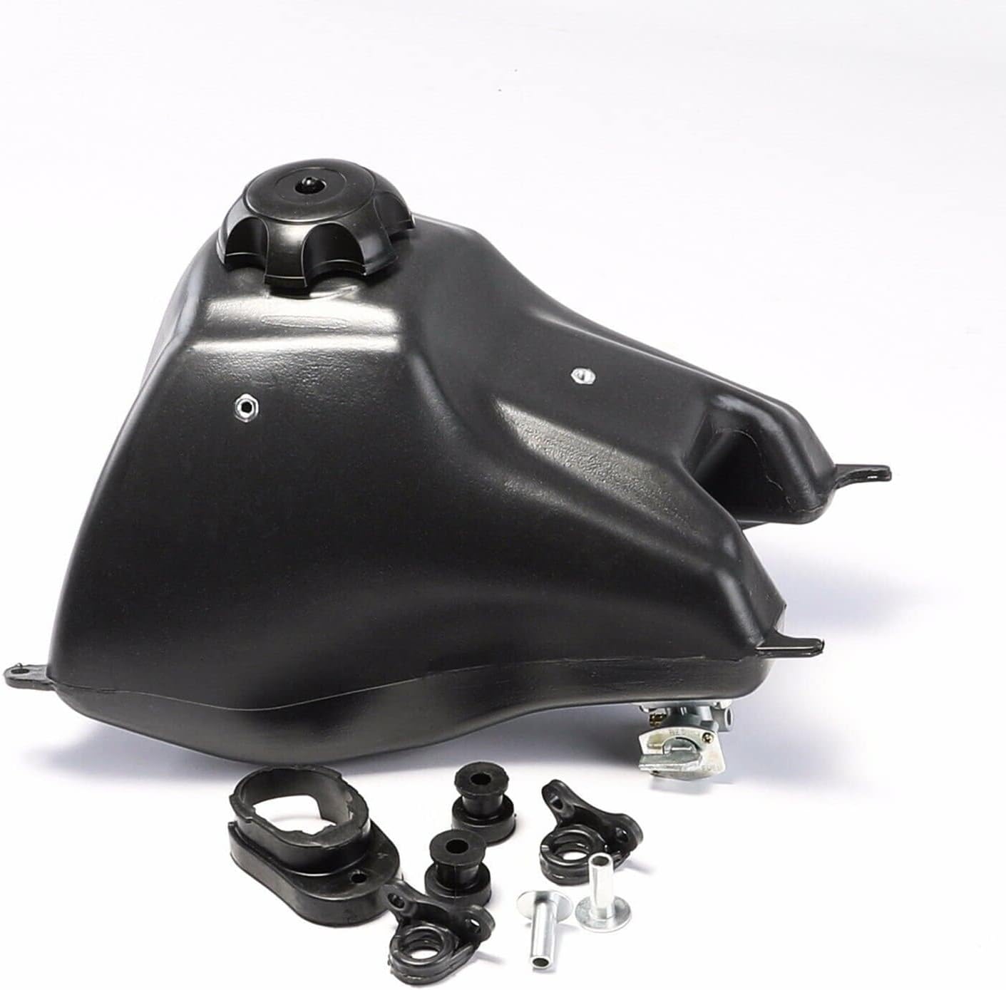 Dirt Bike Gas Fuel Tank Kit with Cap Replacement for CRF70 CRF70F CRF 70 Taotao DB17 125CC 140CC 150CC 160CC Thumpstar Pit Trail Bike Offroad Motorcycle Plastic Petrol Tank Aftermarket