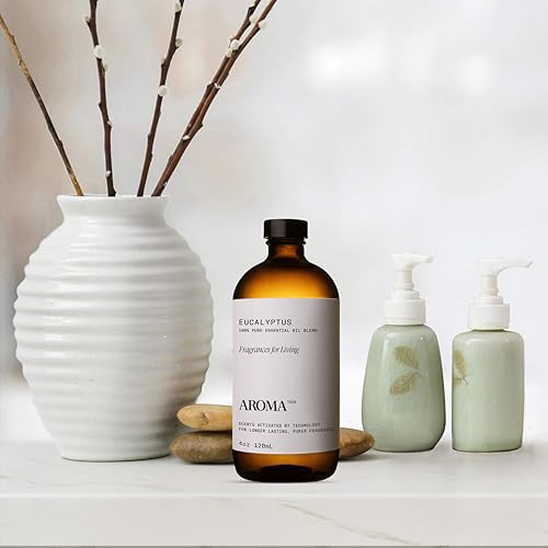 Miniatura 4 de Aromatech Aceite aromático de eucalipto para difusor de aroma, lujosa mezcla de aceites esenciales de aroma, eucalipto, romero, cítricos blancos,