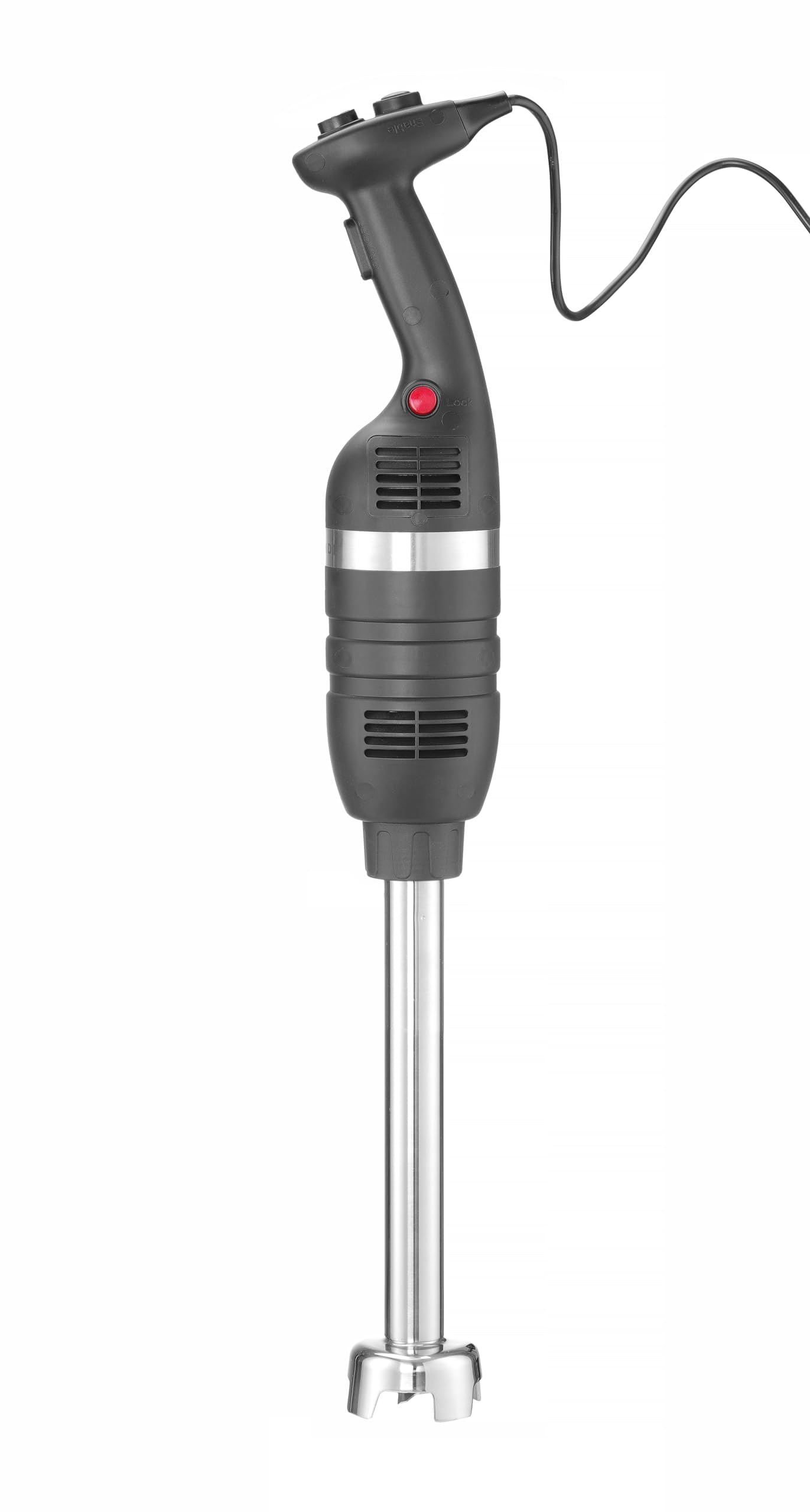 HENDI Frullatore a immersione, asta frullatore: 400mm, velocità regolabile: 4000 a 16000 g/min, processa fino a 80L, frullatore a mano, mixer ad immersione, ø100x(H)816mm, 230V/500W, inox, poliammide